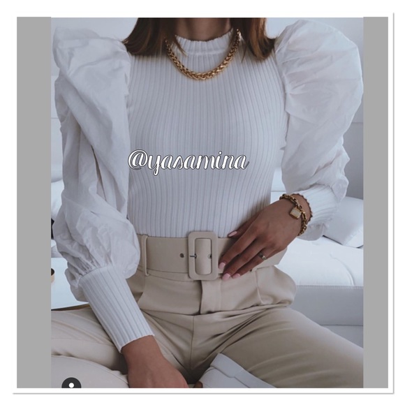 Zara puff sleeves top bloggers favorite - Picture 5 of 16